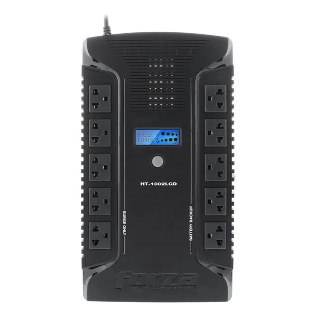 Ups 1000va 500w Forza Ht-1002lcd Linea Interactiva Color Negro