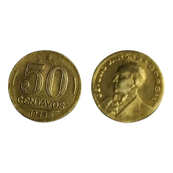 Moeda Do Brasil 50 Centavos 1945 Getúlio Vargas L023