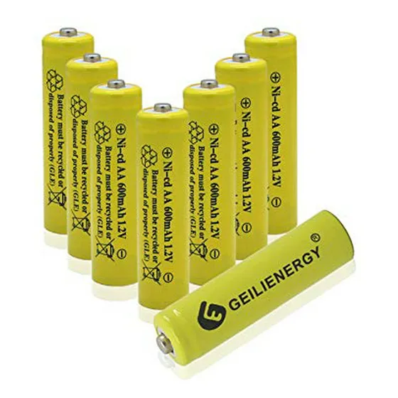 Baterías Recargables Nicd Aa 600mah 1.2v Para Lámparas Solar