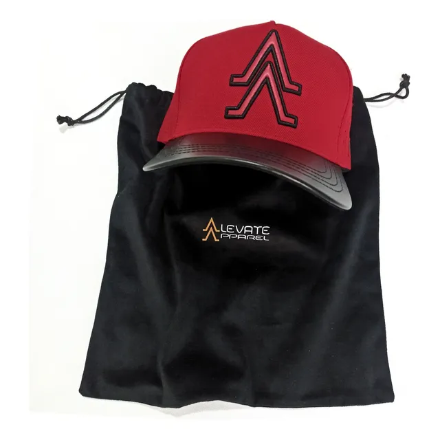 Gorra Alevate Apparel Roja Negro Con Su Estuche Original