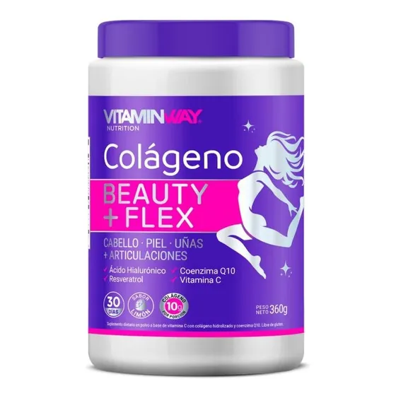 Colageno Beauty + Flex Vitamin Way 360g Sabor Limón