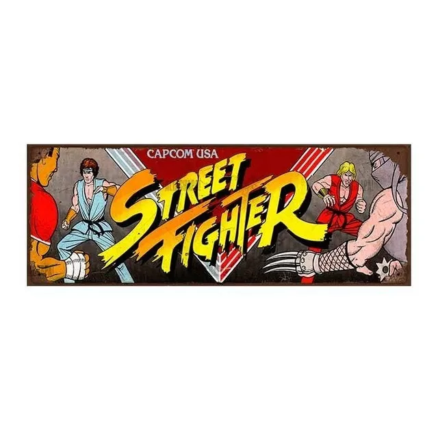 Cartel Chapa Rústica Arcade Video Juego Game Retro