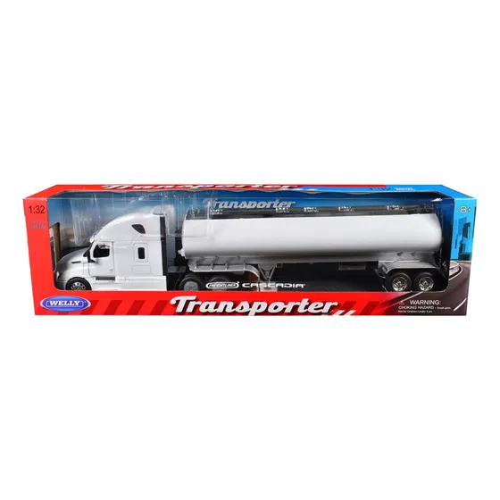 Pipa Freightliner Cascadia Esc. 1:32 Blanca Welly