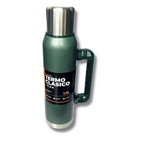 Termo Acero Inoxidable Lüsqtoff 1.3 Lt Verde Frio Calor Stan