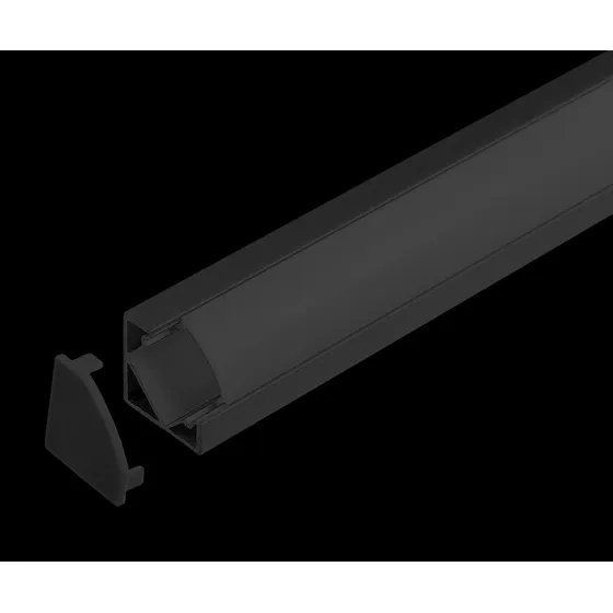 Kit Perfil Aluminio Para Tiras Led 2mt - Esquinero C/ Accesorios