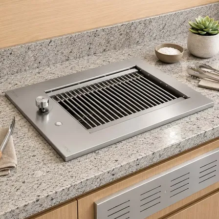 Churrasqueira Grill De Embutir Gás Glp + Veneziana Little