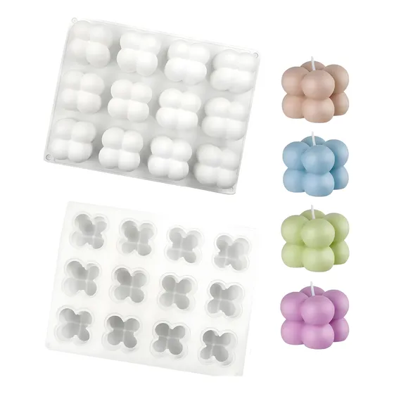 Molde Silicona Forma Burbuja Ideal Velas Cera De Soja