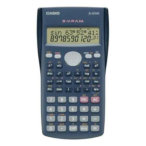Casio Fx-82ms Calculadora Científica Con Pantalla De 2 Lí...