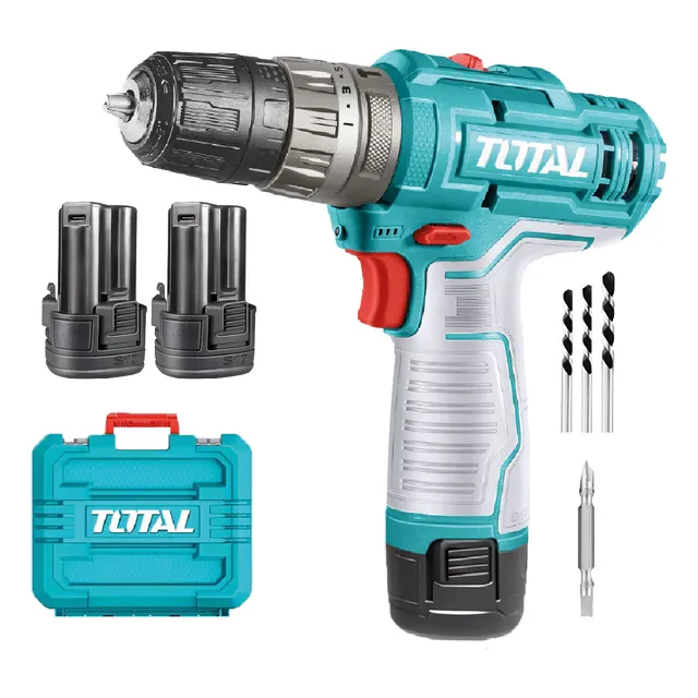 Taladro Percutor Profesional Inalambrico Potencia y Precisión 12v 1500 Rpm Incluye Maletín, Mechas y Baterías