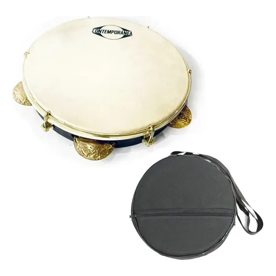 Pandeiro Contemporânea 10'' Choro Leo Rodrigues 27cll + Capa