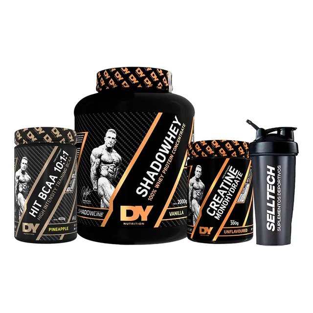 Shadow Whey 2kg Vainilla+hit Bcaa 400gr Piña+creatina 300gr