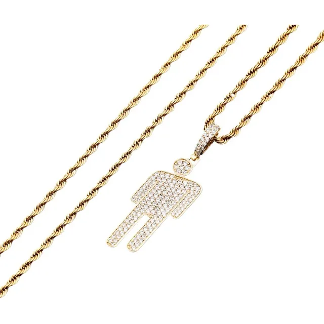 Collar Con Colgante De Hip Hop/colgante De Billie Eilish