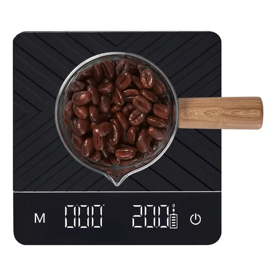 Icoffee Balança Para Café Profissional Com Temporizador De Altaprecisäo Preto 5 Kg