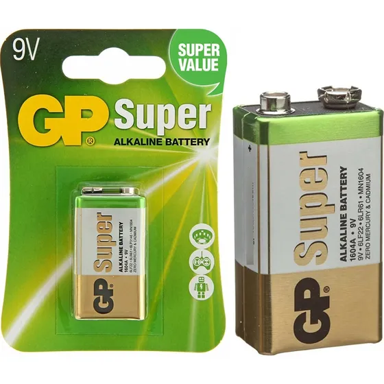 Pilas Baterías 9v Cuadrada Gp Super Alcalina. Mayor Y Detal