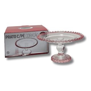Prato Com Pé Lyor Decorativo Redondo Cristal 19,5cm Prato Com Pé Lyor Decorativo Redondo Cristal 19,5cm