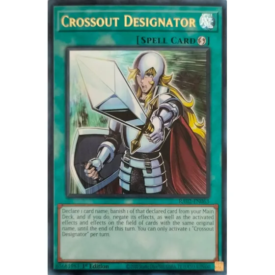 Yugioh! Crossout Designator Ra02-en063 1st Edi Ur