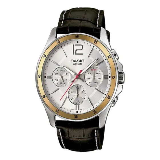 Reloj Casio Mtp-1374l-7a Acero Hombre Plateado
