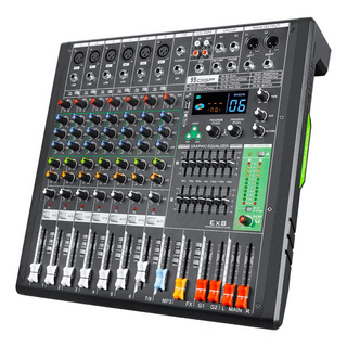 Consola Mezcladora De 8 Canales Dsp99 Bit Stereo Sound Consola Mezcladora De 8 Canales Dsp99 Bit Stereo Sound