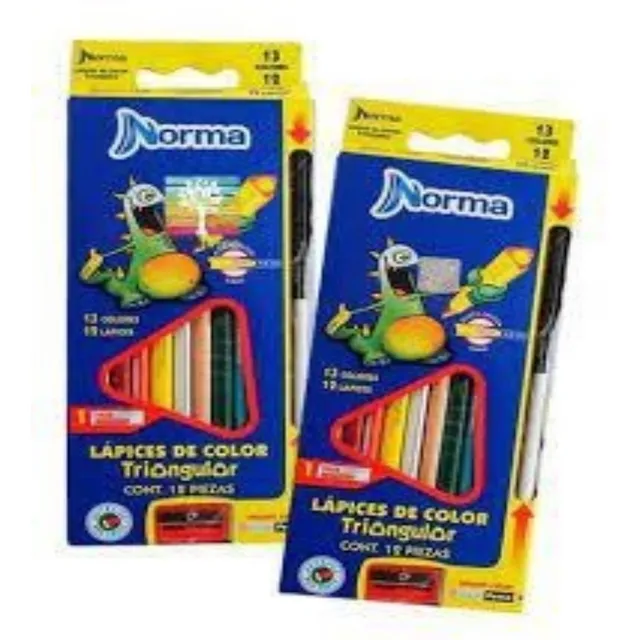 Colores Normas Con Sacapuntas 13pz Mayor Y Detal