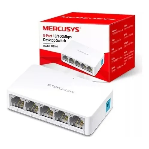 Switch Tplink Mercusys 5 Puertos 10/100 Utp Redes Ms105