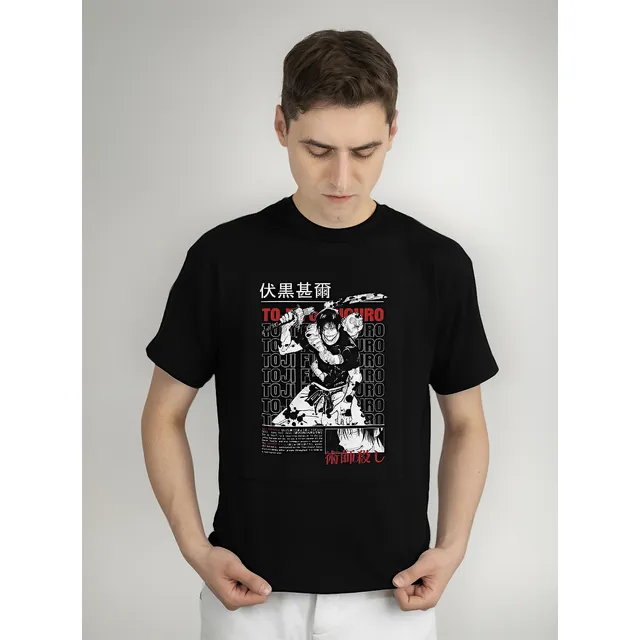 Camiseta Algodão Penteado 30.1 Jujutsu Kaisen Toji Fushiguro