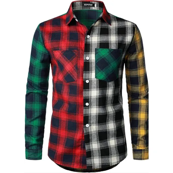 Camisa De Cuadros Multicolor