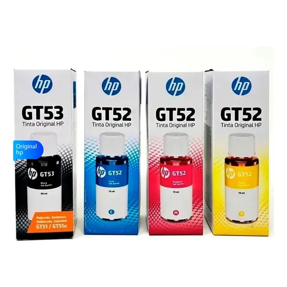 Kit Tinta Hp Gt52 ( 4 Colores)