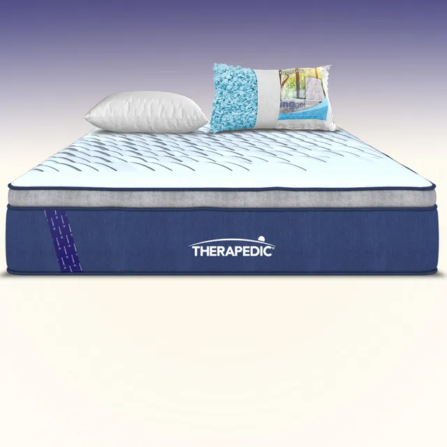 Colchon Therapedic Matrimonial Morfe Foam Espuma Suave Densidad Premium + 2 Almohadas Memory Foam