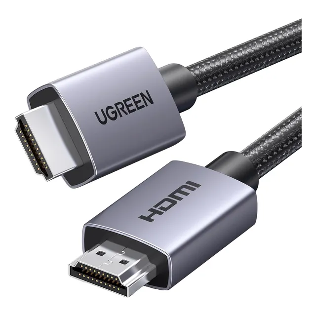 Cable HDMI UGREEN 2.0 de Nylon Trenzado 1 m 4K@60Hz ARC Dolby ATMOS True HD DTS HD HDR 3D Inversivo 3 modos de Visualización 3 Capas de Protección + 4 de Blindaje Niquelado
