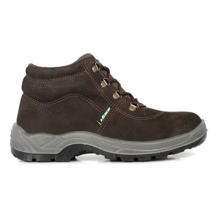 Bota Coturno Botina Em Couro 100% Nobuck Trabalho Segurança