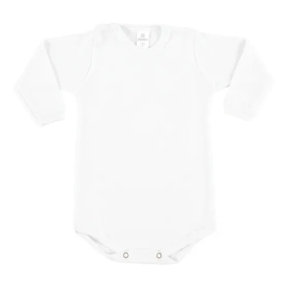 Body Gamise Manga Larga Algodón Blanco Bebes 5 Al 7 Art.456