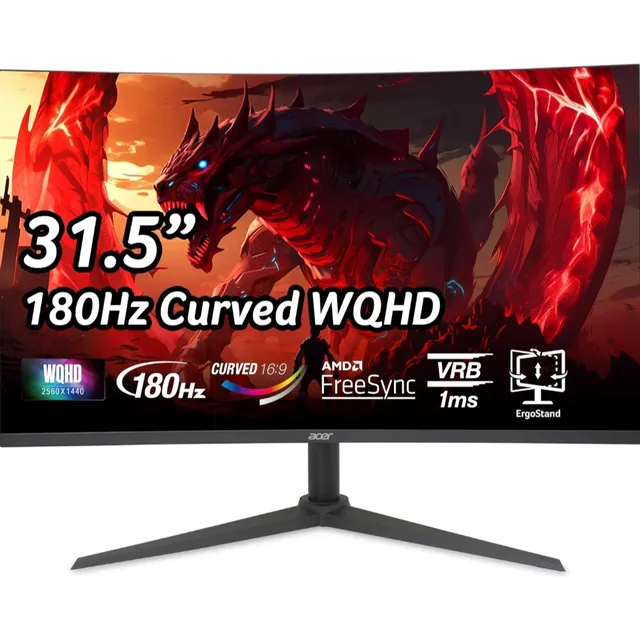 Monitor Acer 32  Curvo, 2k, 180 Hz, 1 Ms