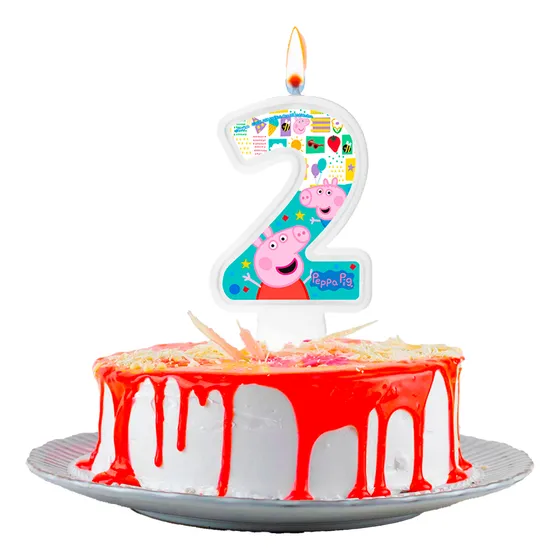 Vela Peppa Pig Decoração Festa 2 Anos Aniversário