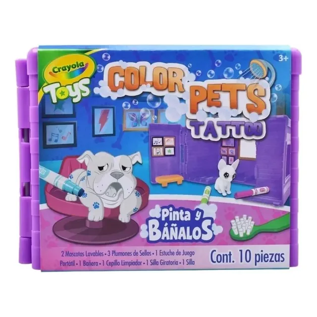 Crayola Color Pets Tatto Mascotas Lavables 10 Piezas