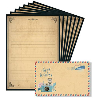 Papel De Carta Vintage Líneas, Juego De Papel De Carta... Papel De Carta Vintage Líneas, Juego De Papel De Carta...