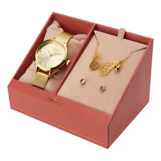 Kit RelĂłgio Feminino Dourado + Brinde Condor Oferta Kit RelĂłgio Feminino Dourado + Brinde Condor Oferta
