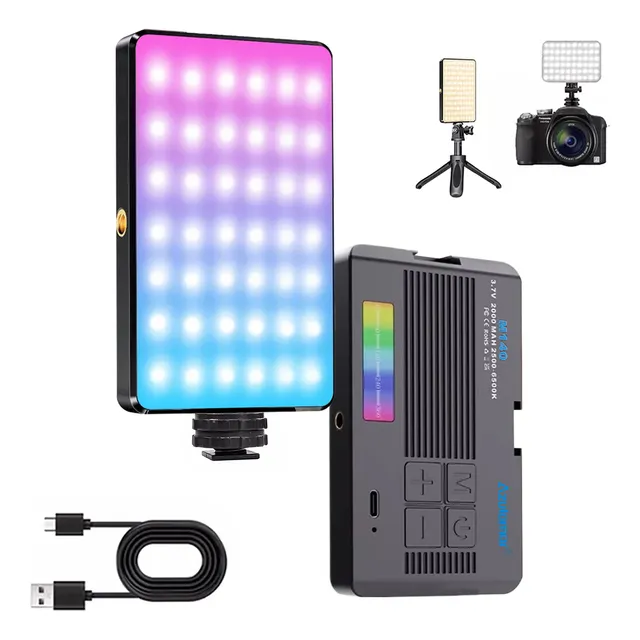 Azulamar Luz De Video Led Rgb P/ Cámara Y Celular | 2000mah