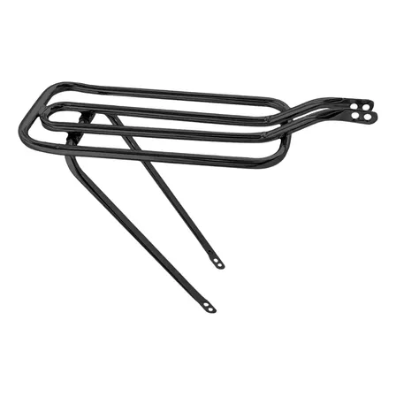 Bagageiro Bicicleta Garupa Bike Aro 20 A 26 Garupa Reta Aço Tubular Dobrável Preto