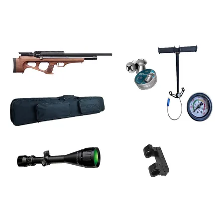 Kit Rifle Akela Pcp+bombin 3 Etapas+funda Swis A+mira Konus+