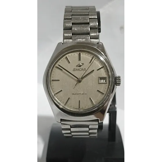 Reloj Automático Suizo Enicar Ocean Pearl Just Date Vintage Plateado Plateado Plateado
