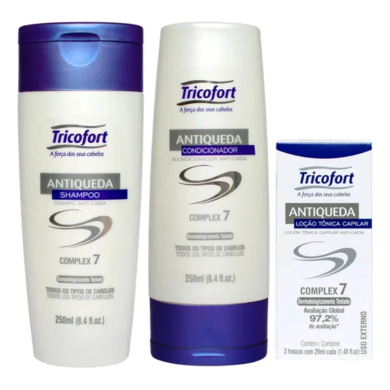 Kit  Antiqueda Shampoo+ Condicionador+ Loção Tricofort