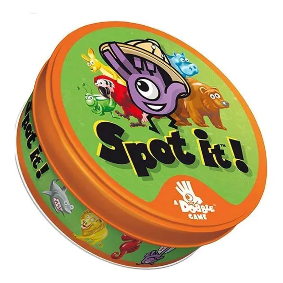 Juego De Cartas Mesa Game Spot It Naranja Animales