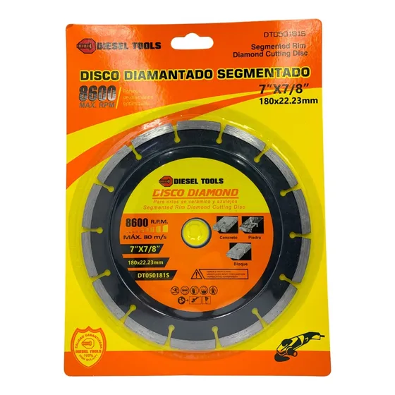 Disco De Corte Segmentado 7 X 7/8 Pulgada P/concreto