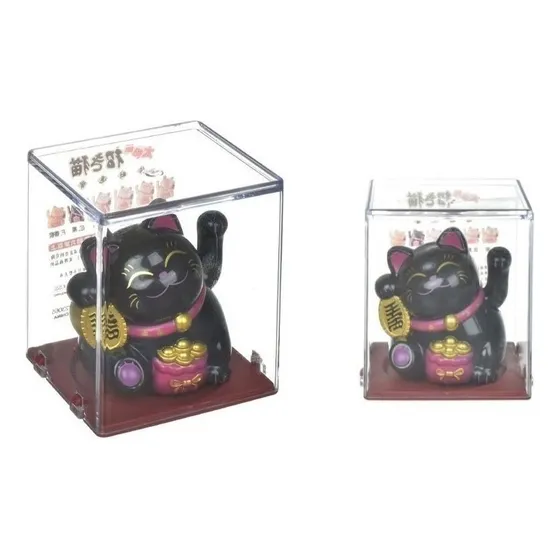 Maneki Neko Mini Gato De La Fortuna Negro