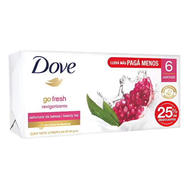 Jabón Dove De Tocador Pack X 6  Antibacterial Granada