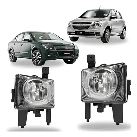 Par Farol De Milha Vectra Agile 06/12 Montana 11-21 Vidro Lentes De Vidro