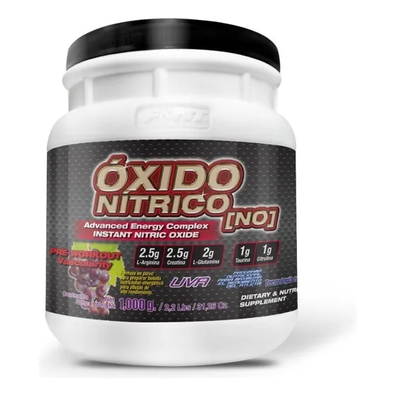 Óxido Nítrico 1,000 Gr: Fórmula En Polvo Precursor Del Óxido Sabor Uva