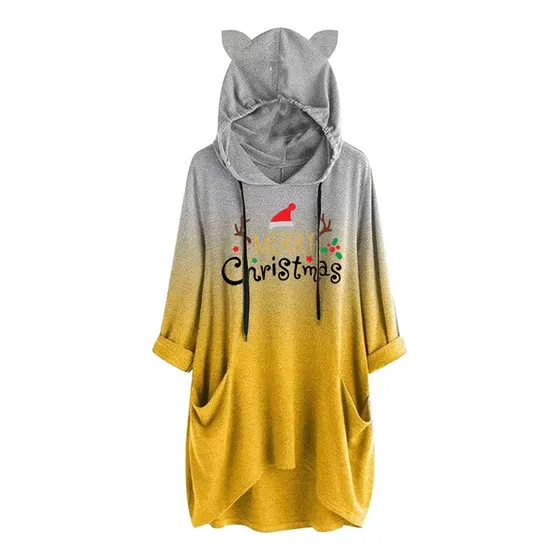 Sudadera Capucha Para Mujer Moda Adolescente Cuello Largo