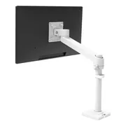 Ergotron - Nx - Brazo De Monitor Único, Soporte De Computadora Vesa - Para Monitores De Hasta 34 Pulgadas, 0 A 18 Libras, Color Blanco
