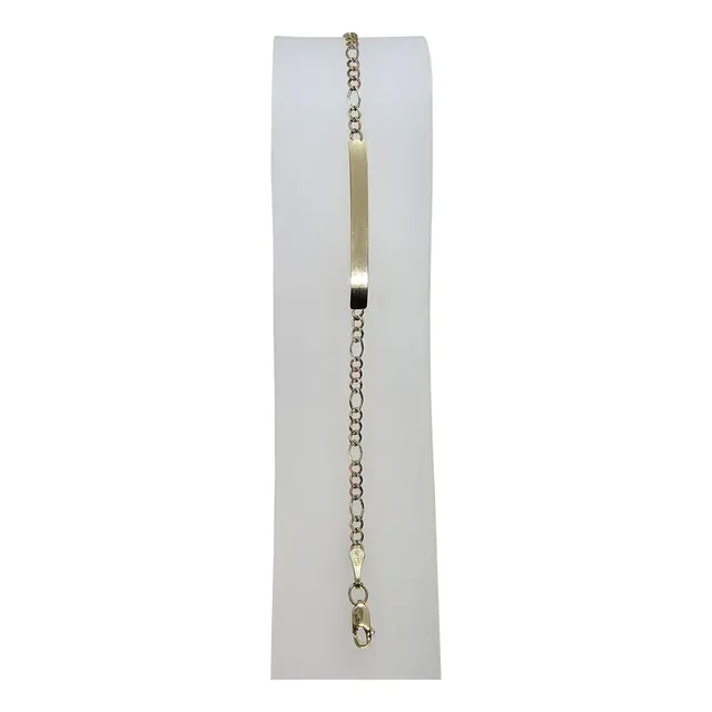 Esclava Pulsera Oro 10k Florentino Tejido Figaro 18cm 3mm